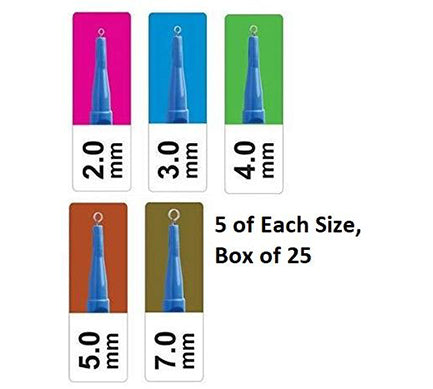 Dermal Curettes Variety Pack, Sterile, Box of 25